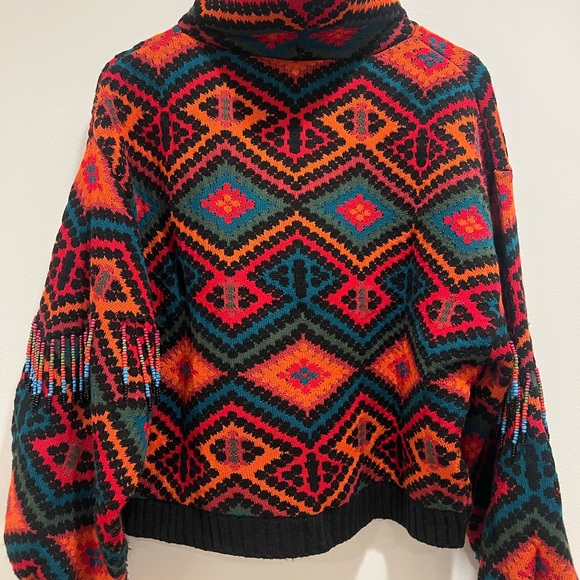 Farm Rio Rauti Beaded Sweater Size Large - Picture 2 of 7